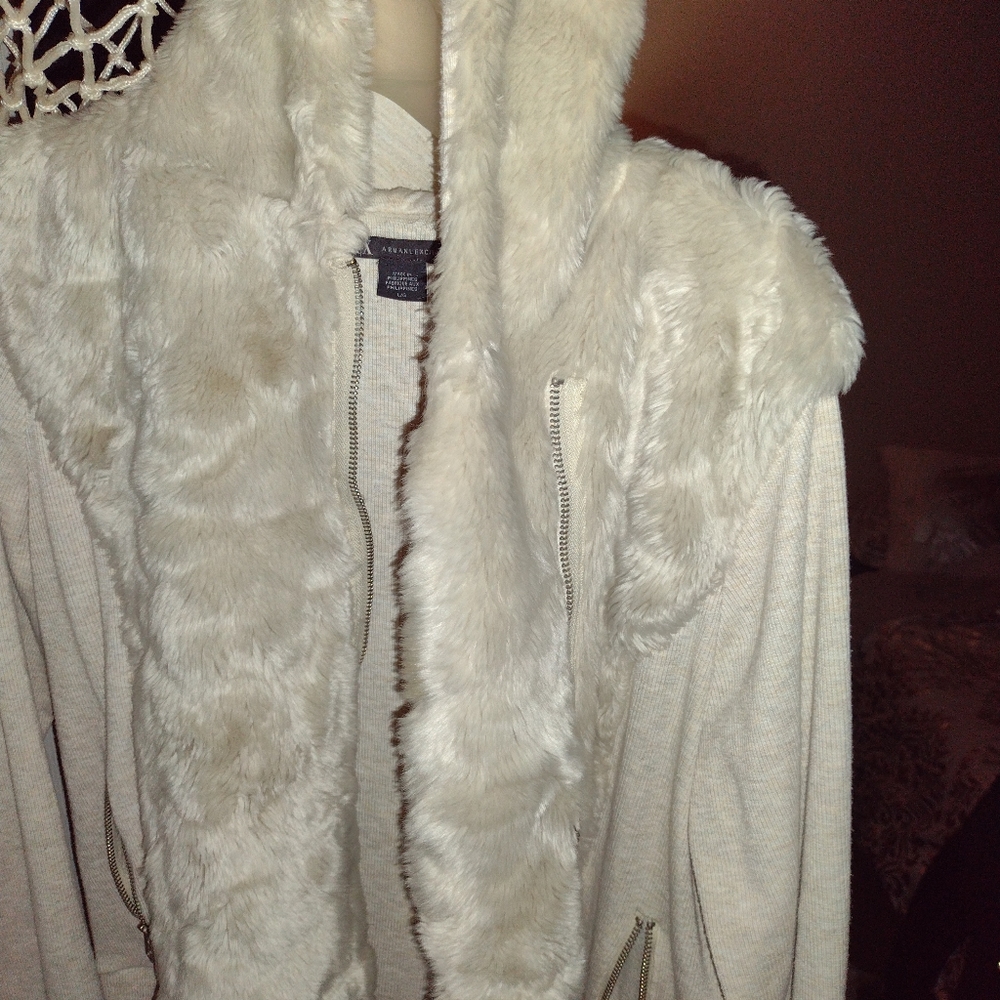 Armani exchange fur sweater